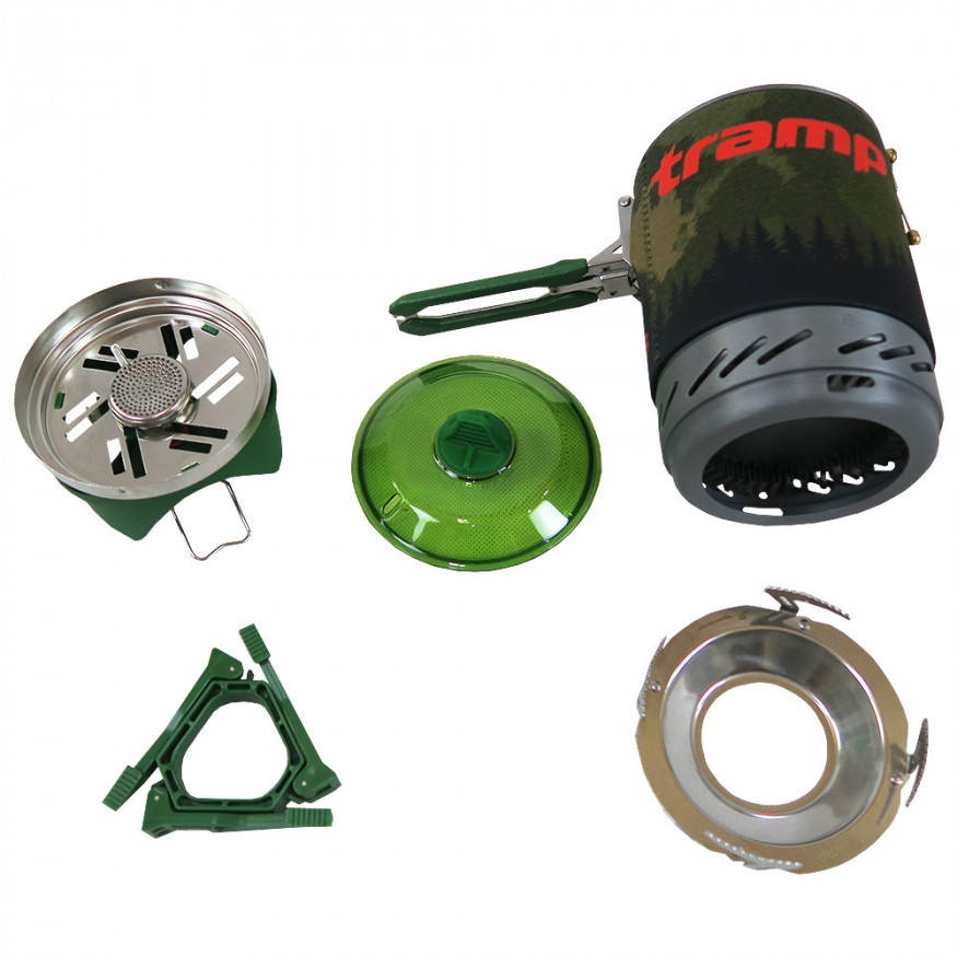 Система для приготовления пищи, 1 литр, Tramp TRG-115 (оливковый цвет)