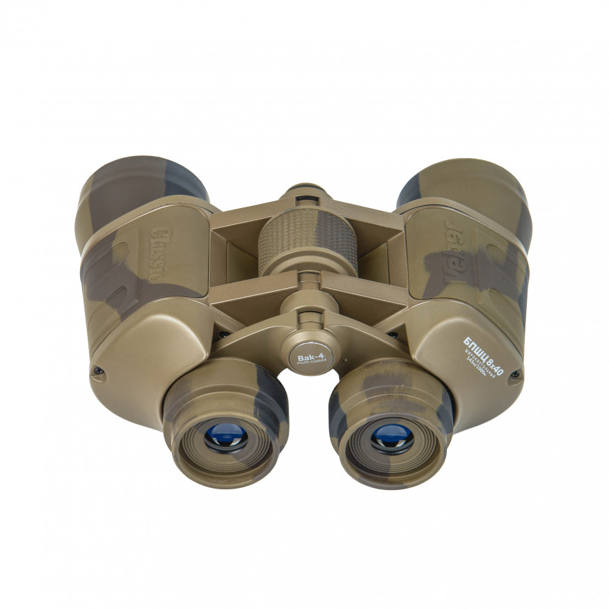 Бинокль Veber Classic БПШЦ 8x40 VRWA широкоугольный, камуфлированный