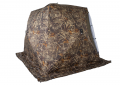 Палатка зимняя КУБ 3 камуфляж (трехслойная) с выводом под трубу