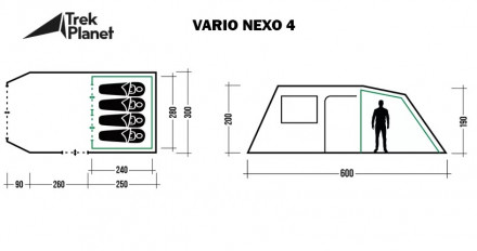 Палатка &quot;Vario Nexo 4&quot; зеленый