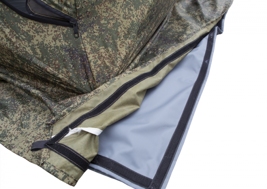 Палатка зимняя КУБ 3 Дубль (трехслойная, дышащая, камуфляж, москитная сетка)