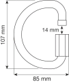 Соединительный элемент D QUICK LINK ALU 12 mm, CAMP