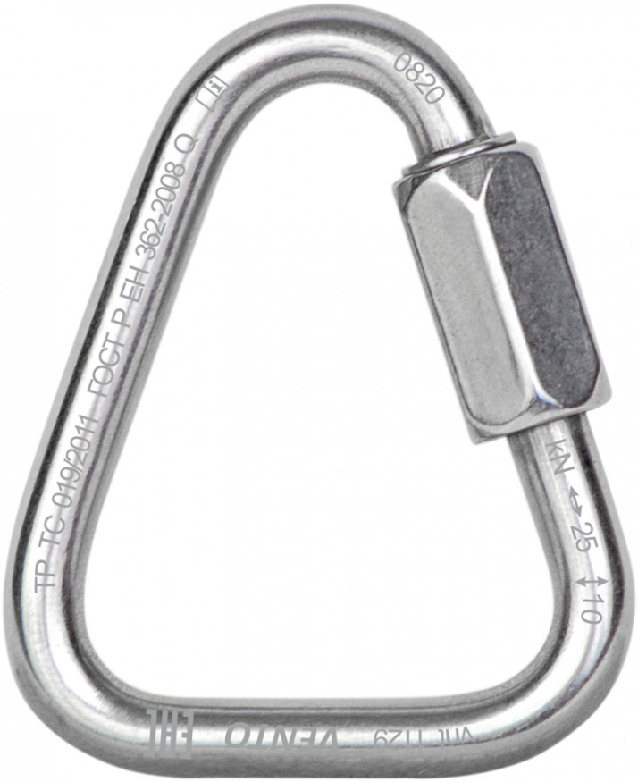 Карабин Delta 10, стальной треугольный 10 мм, Венто