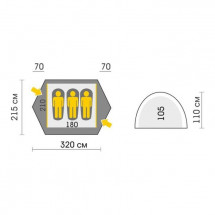 Палатка "Forest 3 Pro" камуфляж, Talberg