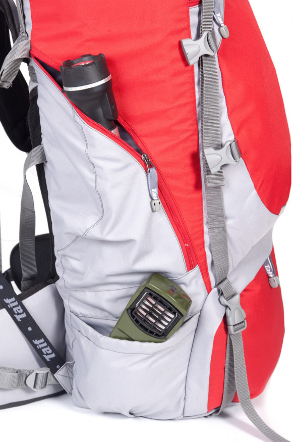 Рюкзак туристический Хальмер 2, с латами, красно-серый, 65 л, ТАЙФ