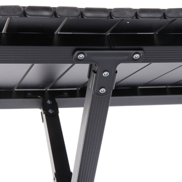 Стол кемпинговый складной, 114*59*43 см, цвет: чёрный, каркас алюминий