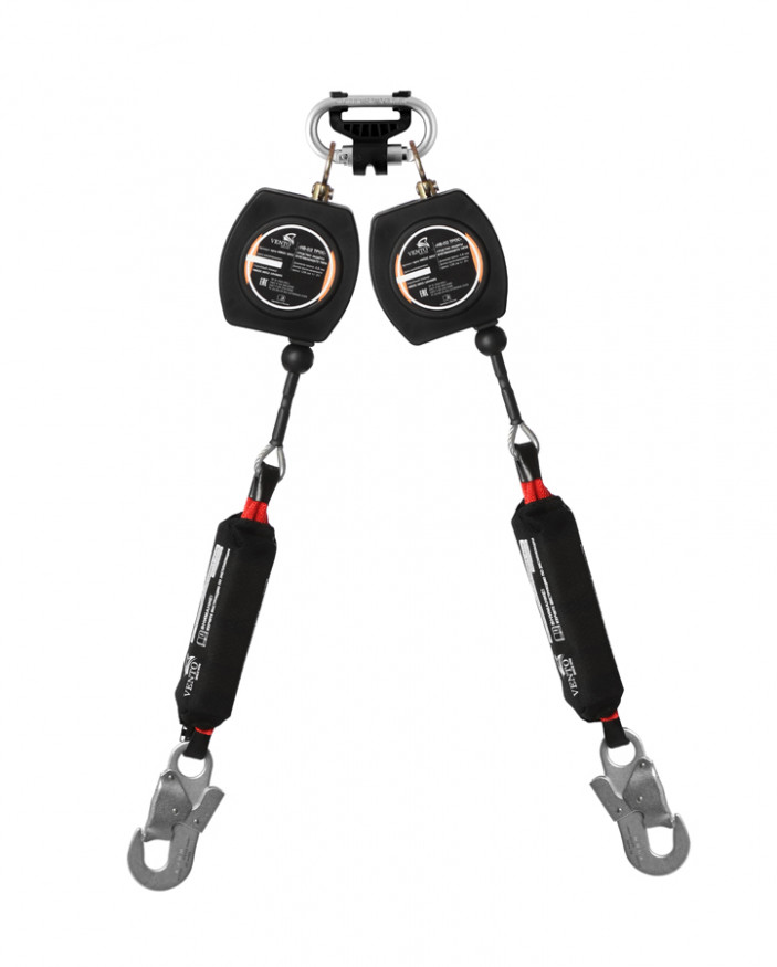 Двухплечевое СИЗ втягивающего типа &amp;quot;НВ-02 трос&amp;quot; с карабином &amp;quot;Монтажный&amp;quot;