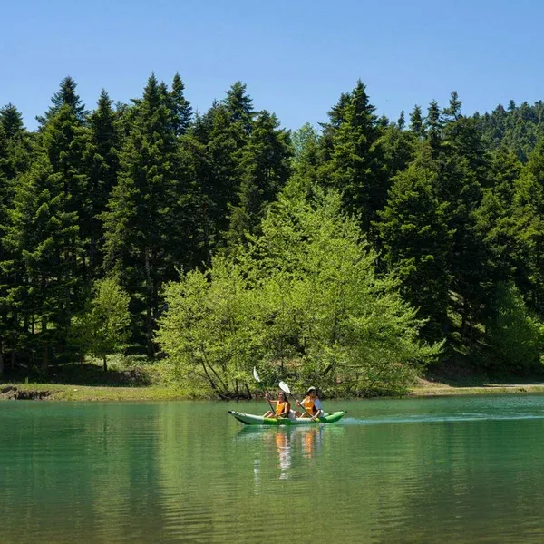 Каяк надувной двухместный с веслами Aqua Marina Betta-412, 412x80см