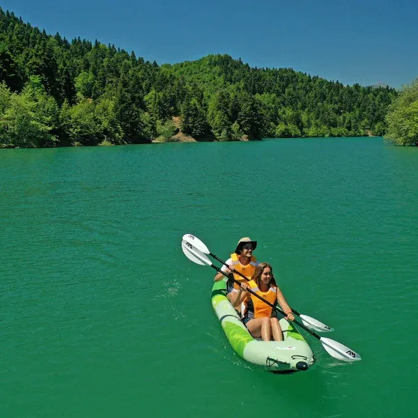 Каяк надувной двухместный с веслами Aqua Marina Betta-412, 412x80см