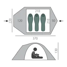 Палатка Challenge 3, зеленая, Btrace