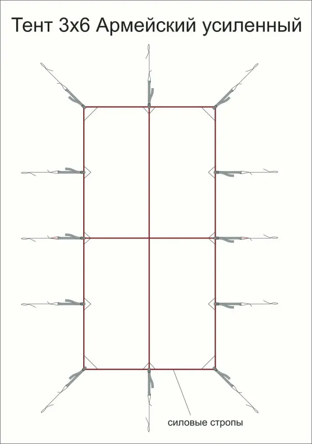 Тент Век 3x6 Армейский усиленный