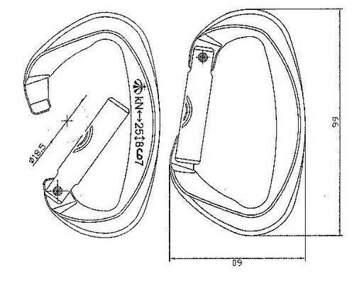 Карабин скалолазный с прямой защелкой, Keylock, ver 0209 Вертикаль